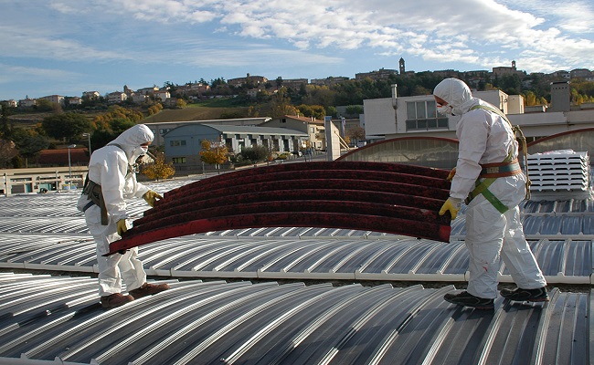 bonifica amianto tetto fabbrica 