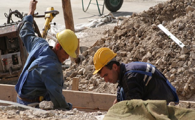 lavoratori lapidei escavazione all'opera