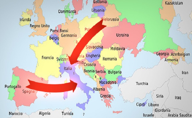 mappa dell'europa