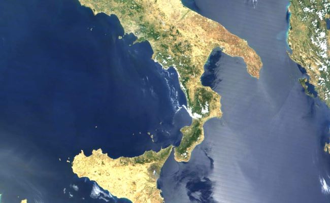 mappa satellitare sud italia 