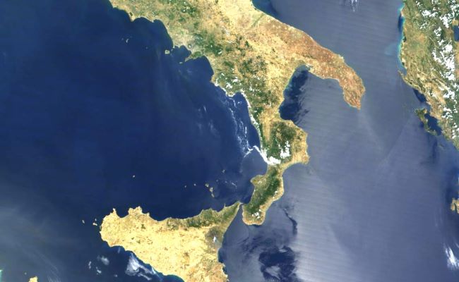 mappa satellitare sud italia