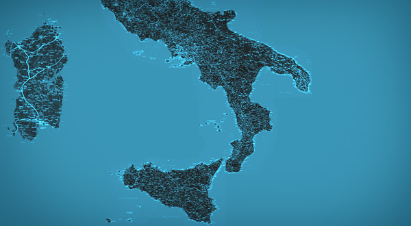 mappa satellitare mezzogiorno di italia 